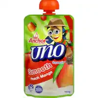 anchor uno yoghurt pouch peach & mango