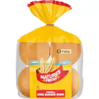 natures fresh burger buns king plain