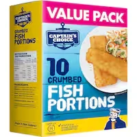 captains choice fish portions crumbed 710g