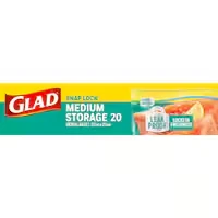 glad snap lock storage bags medium