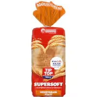 tip top super soft toast bread honey grain