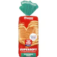 tip top super soft toast bread wholemeal