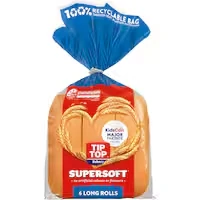 tip top super soft bread rolls long
