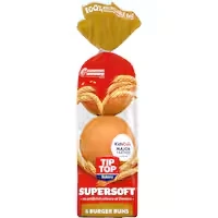 tip top super soft burger buns plain