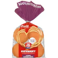 tip top super soft burger buns king size 720g