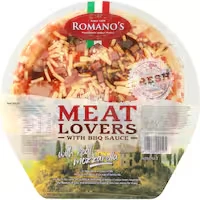 romano's pizza meatlovers with bbq sauce