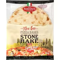 romano's pizza bases extra thin stone bake large