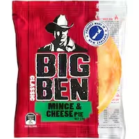 big ben chilled single pie mince & cheese