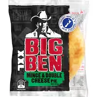 big ben xxl chilled single pie mince & double cheese