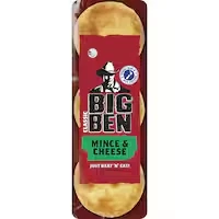 big ben chilled pie 6pk mince & cheese