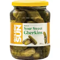golden sun gherkins sour sweet gluten free