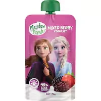meadow fresh disney yoghurt pouch mixed berry