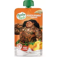 meadow fresh disney yoghurt pouch peach and mango