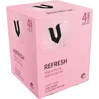 v sugar free energy drink refresh pineapple watermelon