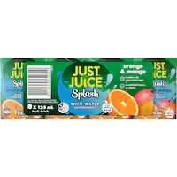 just juice splash fruit drink orange & mango 125ml
