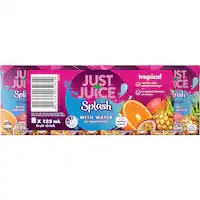 just juice splash fruit drink tropical 125ml