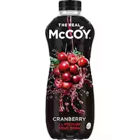 mccoy fruit drink real cranberry