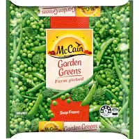 mccain frozen garden greens beans, broccoli & peas