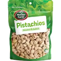 mother earth pistachios roasted & salted