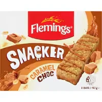 flemings snacker muesli bars caramel choc
