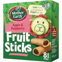 mother earth fruit sticks apple & raspberry