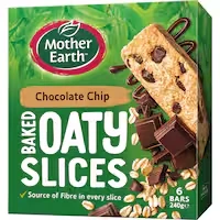 mother earth oaty slices oat bars chocolate chip