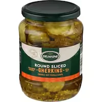 delmaine gherkins round sliced
