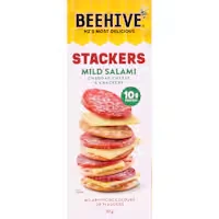beehive cheese snack stackers & mild salami