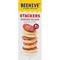 beehive cheese snack stackers & danish salami