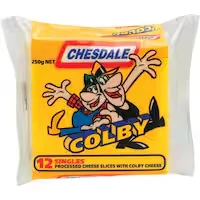 chesdale cheese slices colby