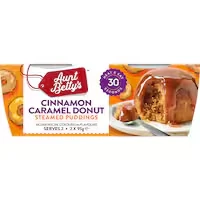 aunt bettys steamed pudding cinnamon caramel donut 190g