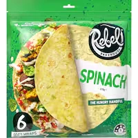 rebel bakehouse wraps spinach