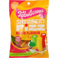 rj's fabulicious sweets sherbert fizz mixed flavour