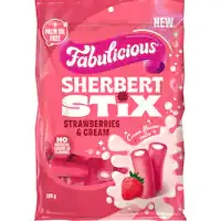 rj's fabulicious sweets sherbert strawberries & cream
