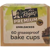 mrs rogers premium baking cups greaseproof unbleached