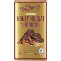 whittakers chocolate honey nougat & almond