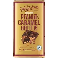whittakers chocolate peanut caramel brittle block