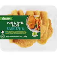 leader schnitzel pork & apple sauce