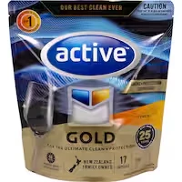 active gold dishwasher tablets lemon