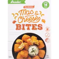 leader snack bites bacon mac & cheese