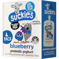 the collective suckies kids probiotic yoghurt pouches blueberry