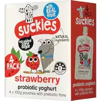 the collective suckies kids probiotic yoghurt pouches strawberry
