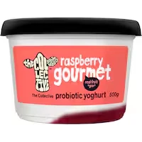 the collective gourmet probiotic yoghurt tub raspberry