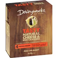 dairyworks cheese snack crackers & tasty