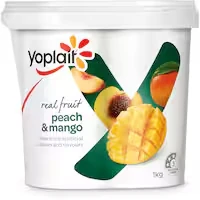 yoplait yoghurt tub peach & mango