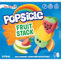 popsicle ice blocks fruit stack