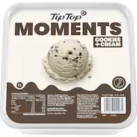 tip top moments frozen dessert cookies & cream