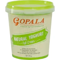 gopala yoghurt tub natural full cream