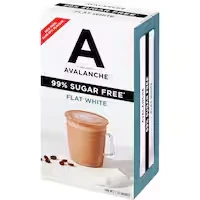 avalanche coffee sachets 99% sugar free flat white