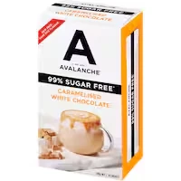 avalanche drinking chocolate 99% sugar free white chocolate